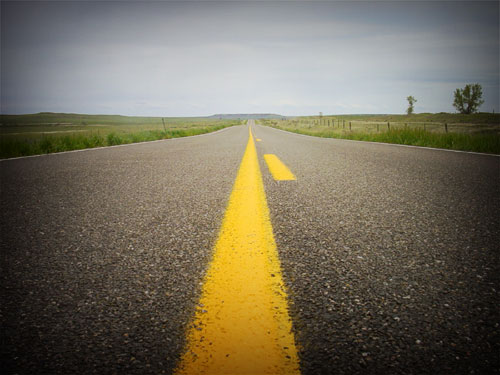 A Lonely Road in Montana, spring 2003