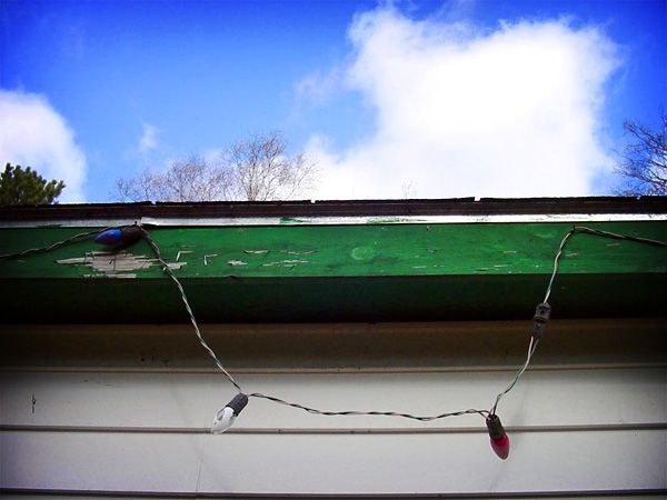 Christmas lights, near Duluth, MN, winter 2002
