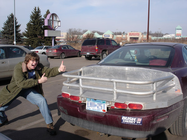 Dane, posing with the Coolest Car Ever