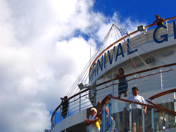 A couple decks on the Carnival Glory, December 2005