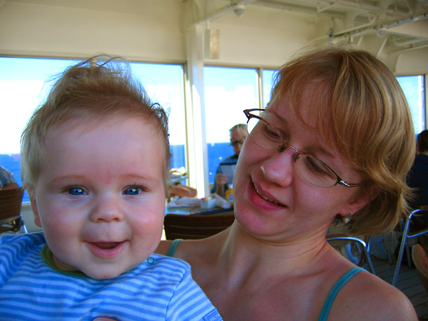 Greta and Soren on the Carnival Glory, December 2005
