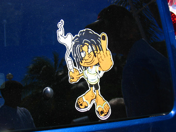 As seen on our taxi to the beach, St. Maarten, December 2005