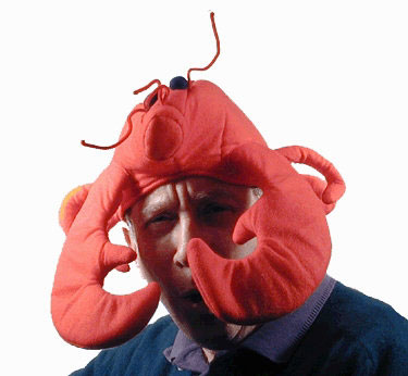Man with Lobster on Head